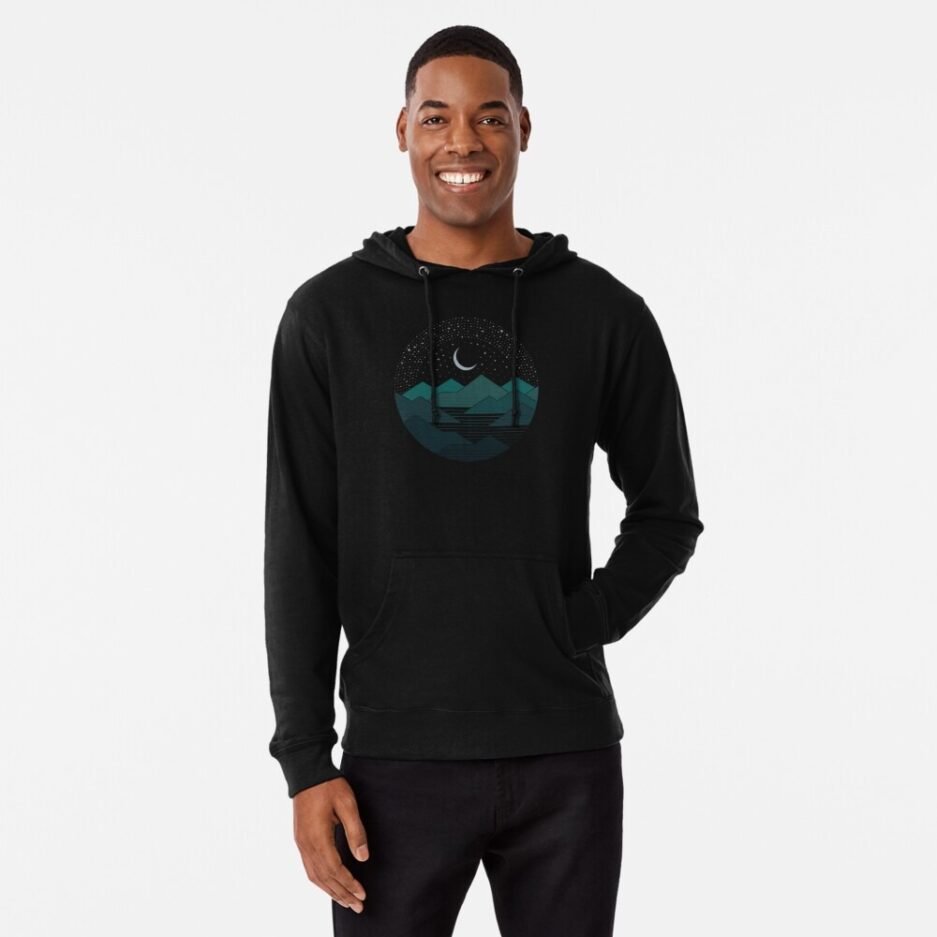 Between The Mountains And The Stars Lightweight Hoodie